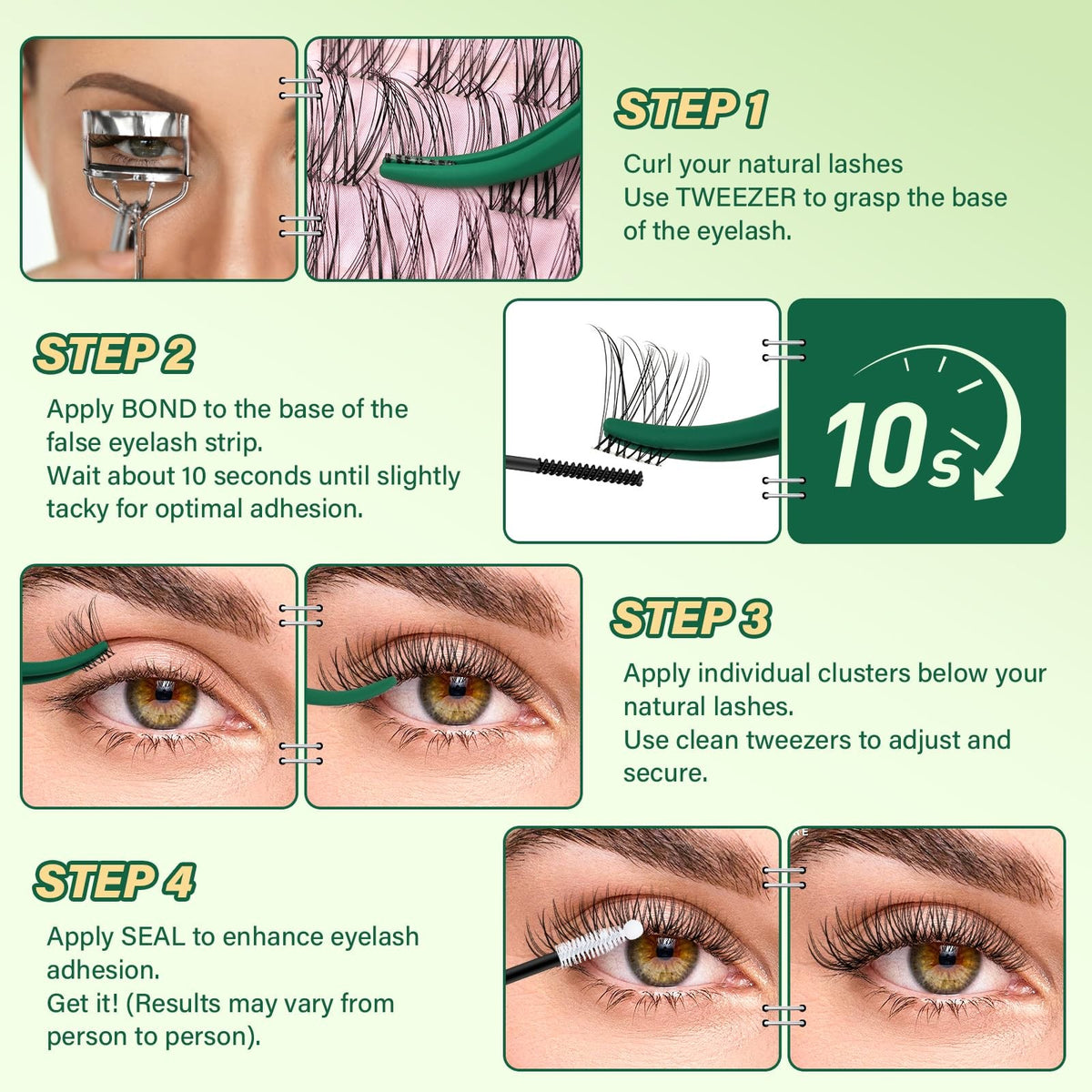 Waterproof Lash Cluster Glue - 72H Strong Hold for DIY Eyelash Extensions 10ml