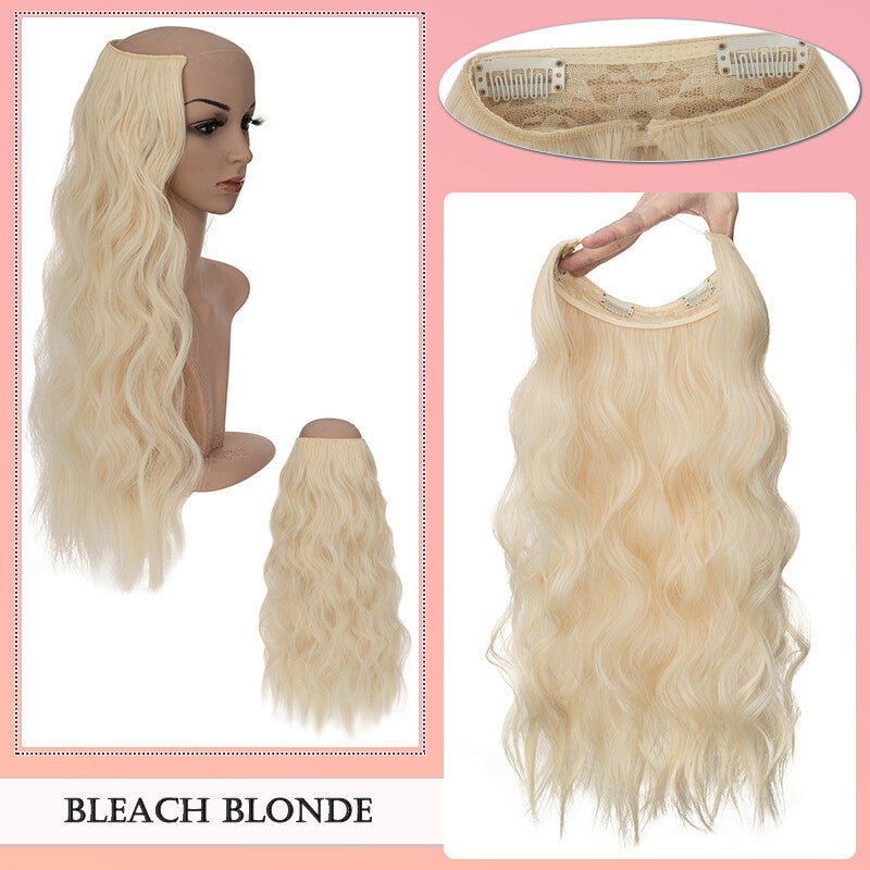 Wavy Clip-In Hair Extensions with Invisible Wire and Clips — Realistic Long Hair