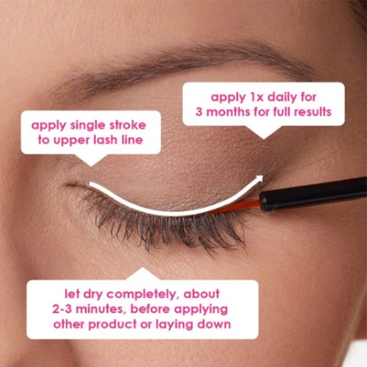 Lash Enhancing Serum for Longer Thicker Natural Lashes - 3-Month Supply