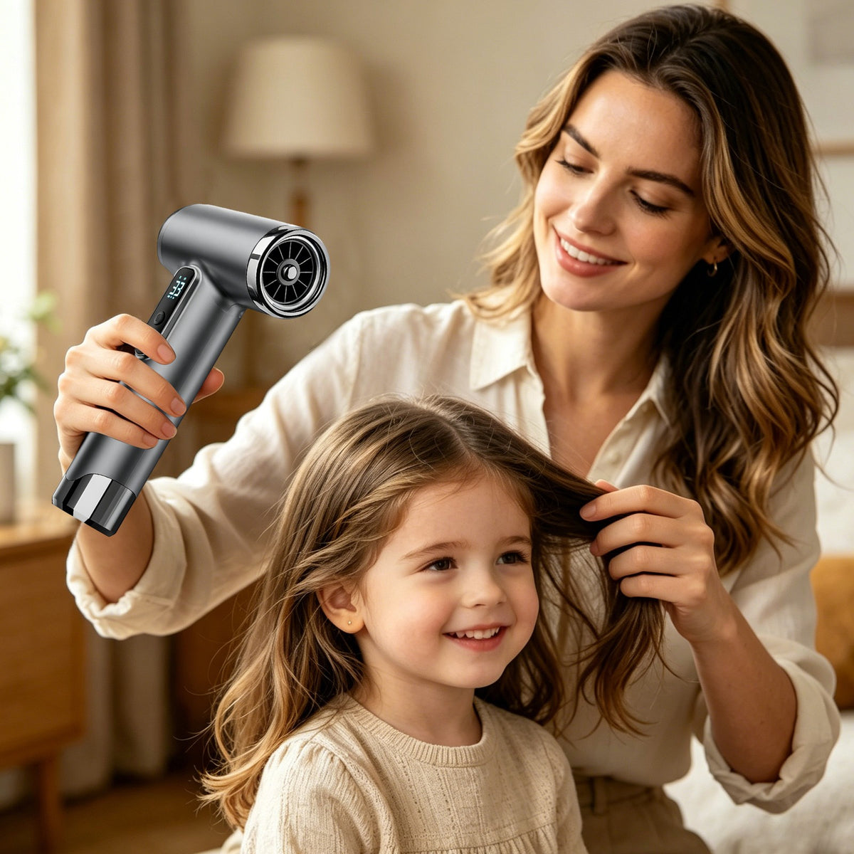 Wireless Portable Hair Dryer with 3-Speed & Temperature Settings for Travel