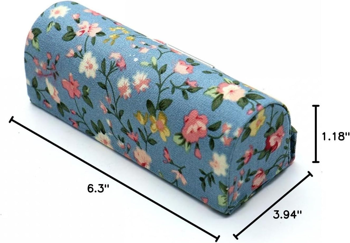 Ladies Floral Lipstick Case Holder with Mirror - Cosmetic Storage Kit, 4-Pack