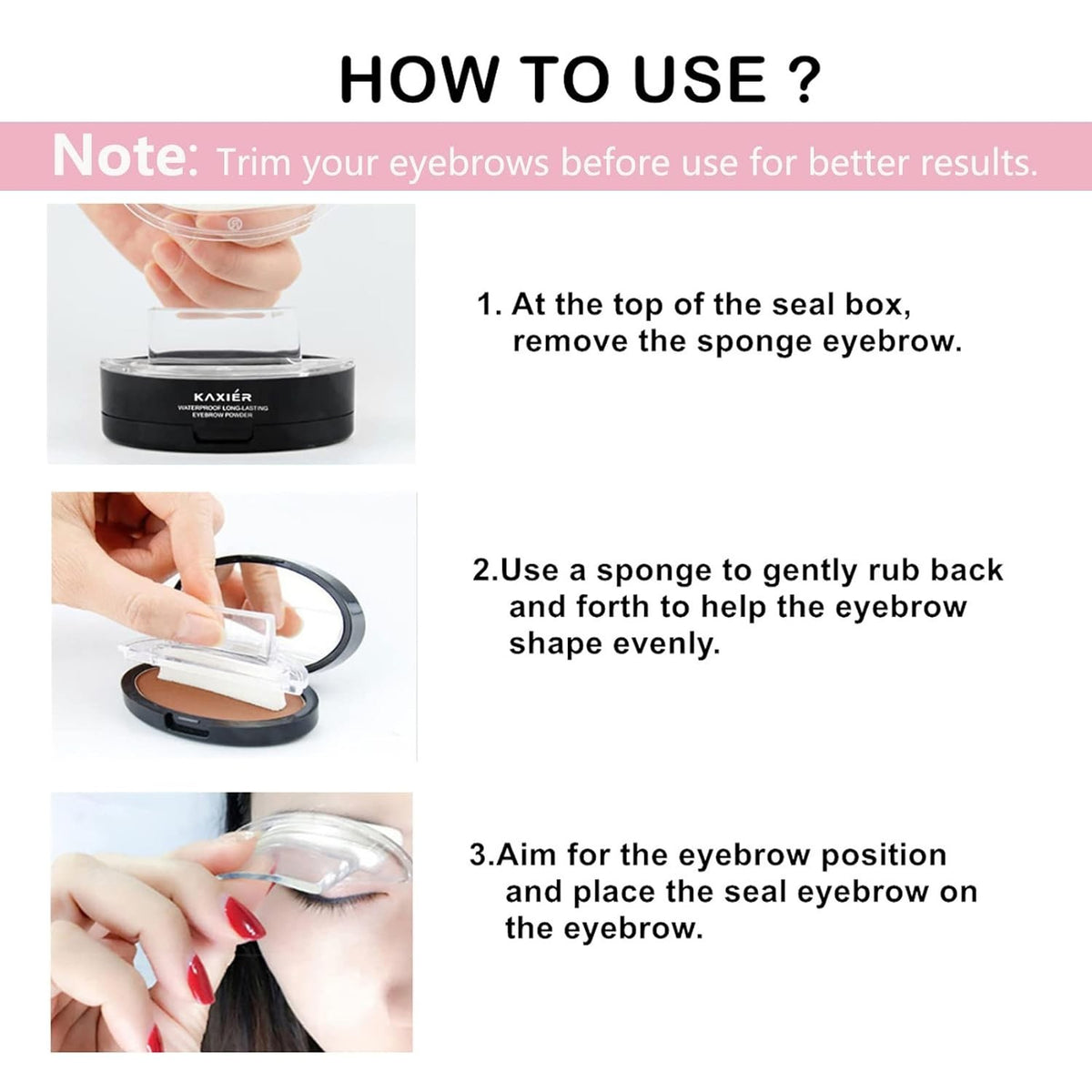 Dark Gray Eyebrow Stamp Kit for Natural, Flawless Makeup