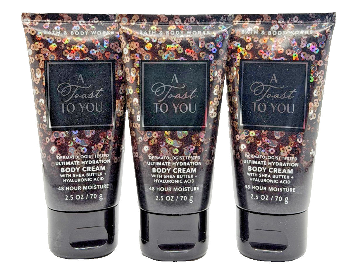 A Toast To You Body Cream Lotion - 2.5 oz Travel Size (3-Pack)