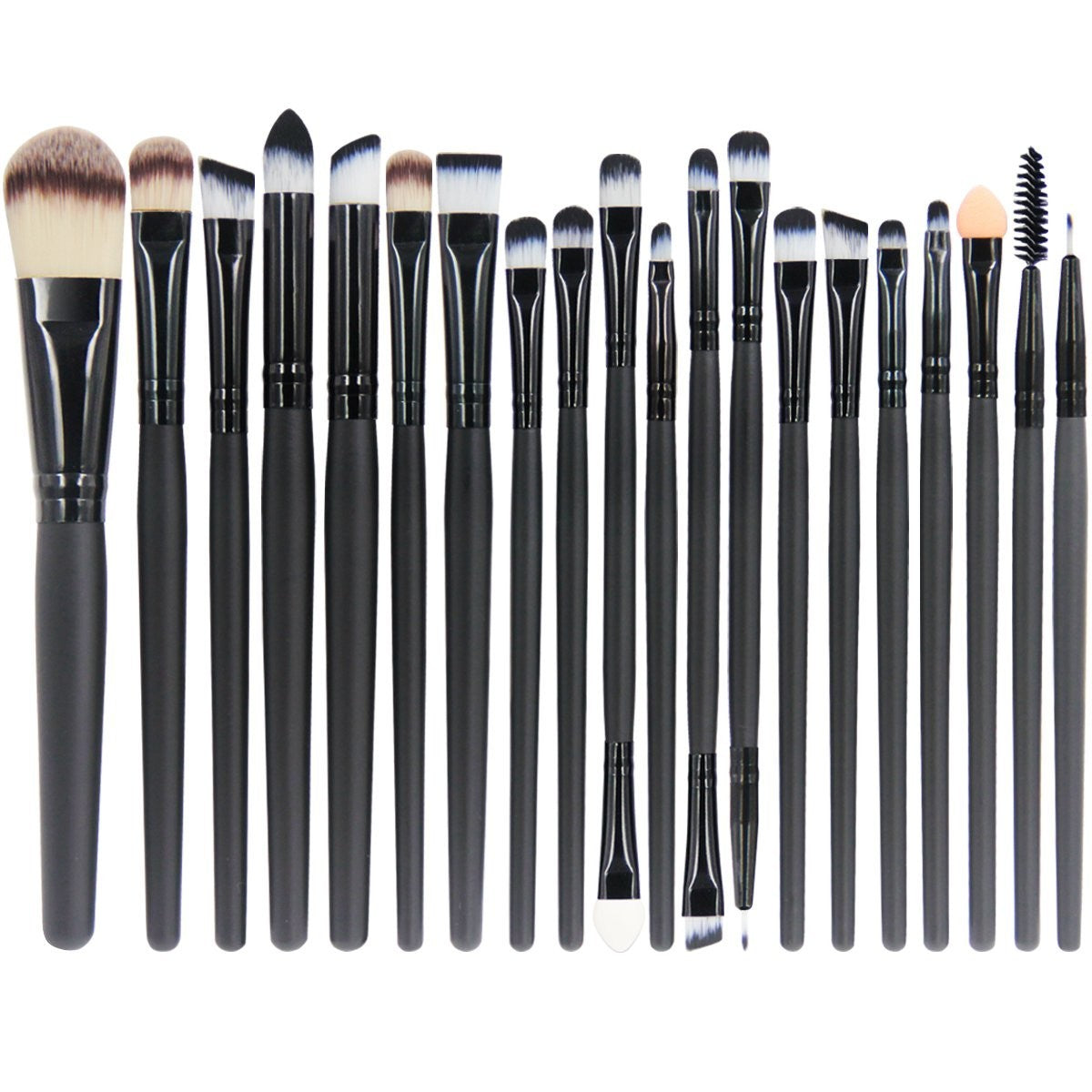 20-Piece Makeup Brush Set with Synthetic Brushes for Face & Eyes