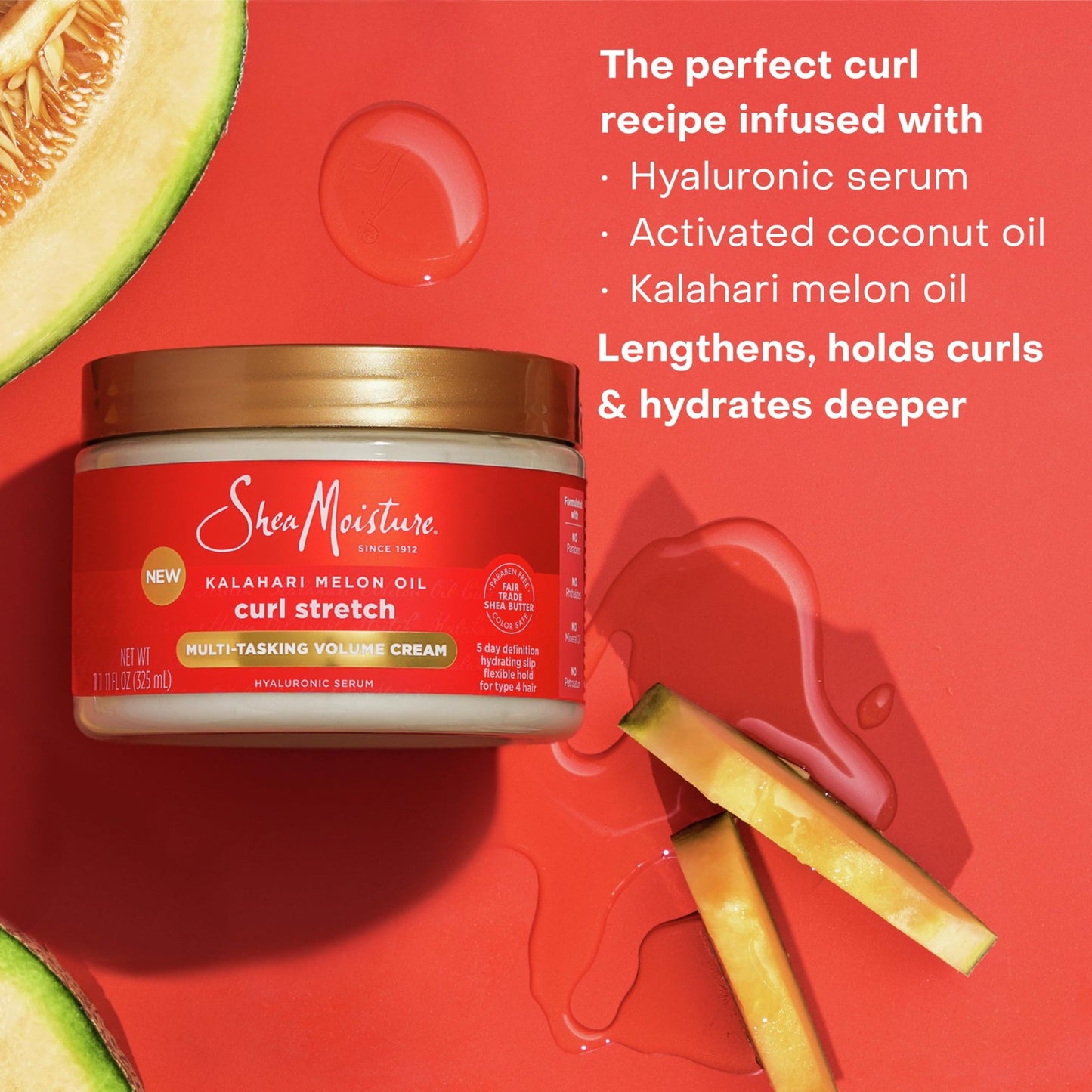 Curl Stretch Volume Cream for Type 4 Hair 11oz - Hydrating & Long-Lasting Definition