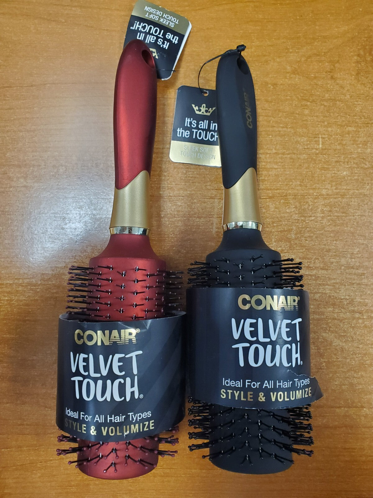 Conair Velvet Touch Style & Volumize Round Hair Brush Set - All Colors & Quantities