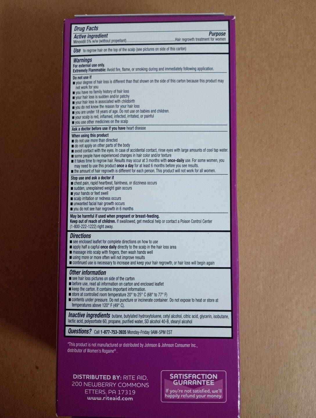 Once A Day Minoxidil Topical Aerosol 5% Women Hair Regrowth Treatment