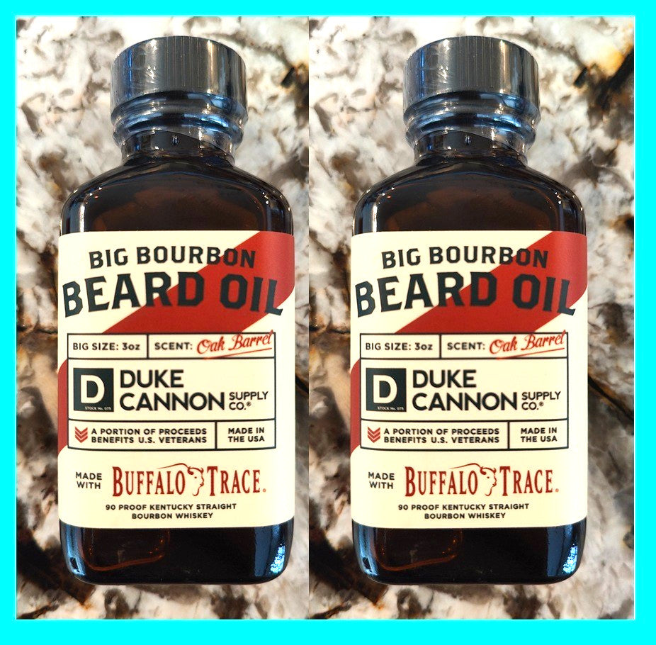 Beard Oil Set with Oak Barrel Scent - 2 Pack, Organic Conditioning Oils