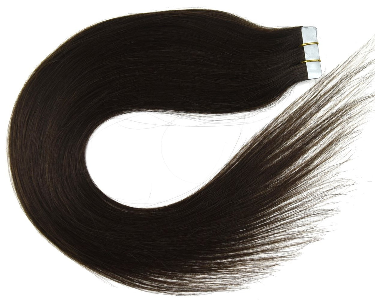Remy Hair Tape-In Extensions Full Head 40pc Natural Straight Human Hair
