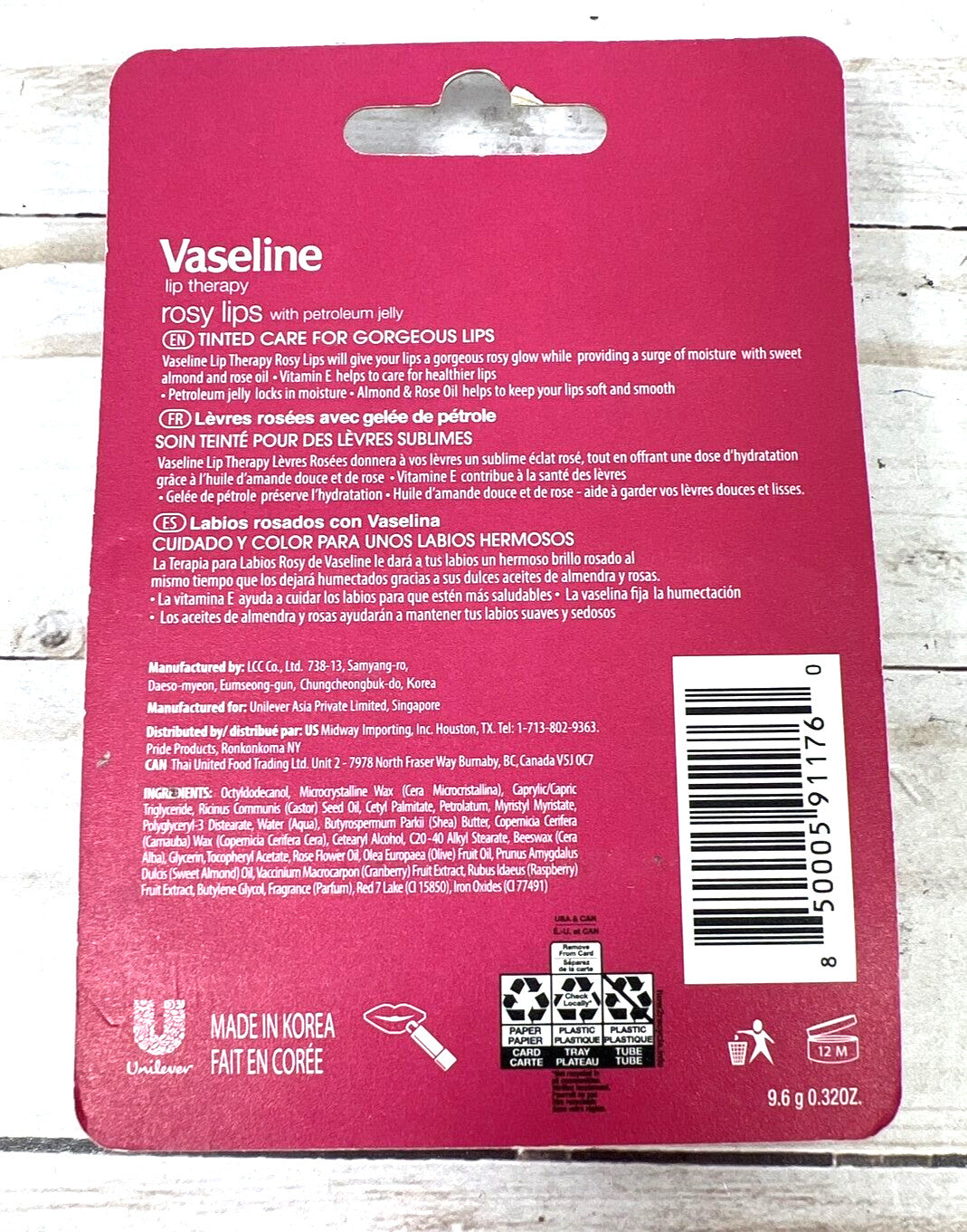 Vaseline Rosy Lips Lip Therapy Sticks Twin Pack - Tinted Lip Balm with Petroleum Jelly