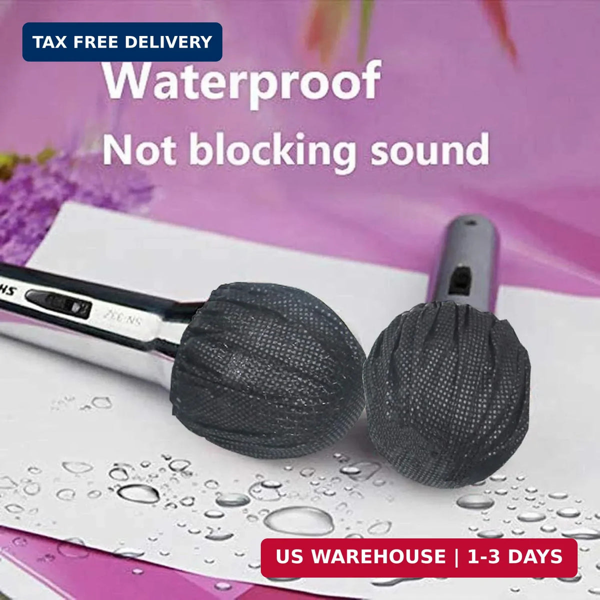 Disposable Microphone Covers 200 Pack | Handheld Windbreaker & Hygiene Protectors