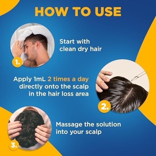 Minoxidil 5% Topical Solution for Men - 6 Month Hair Regrowth