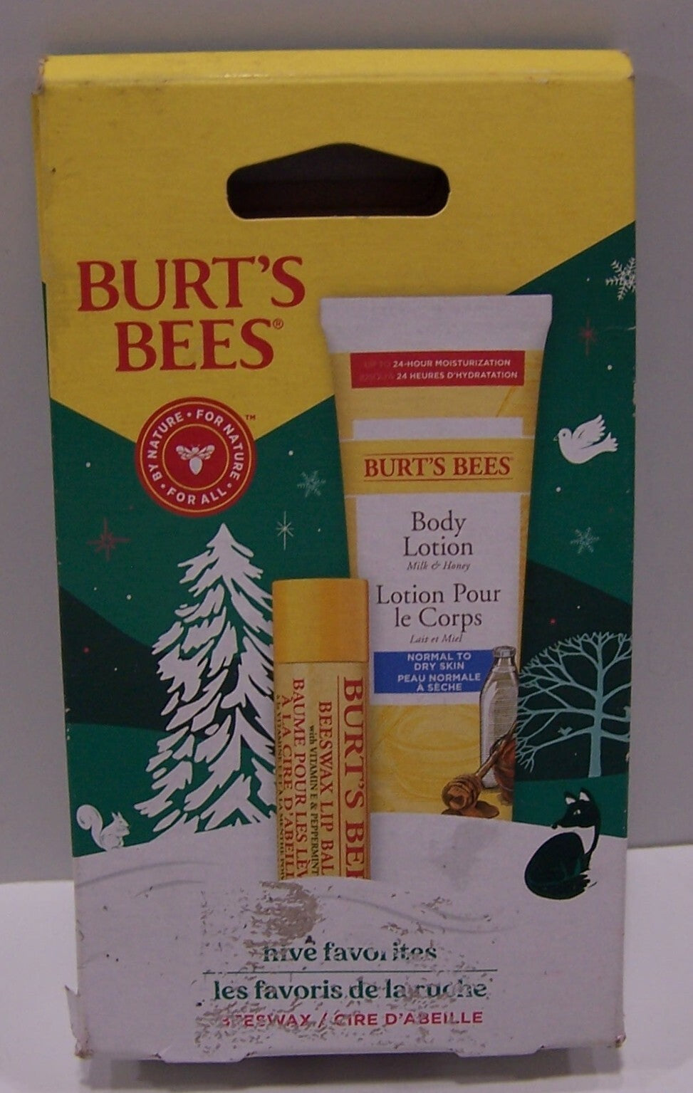Burt's Bees Beeswax Lip Balm & Body Lotion Set - Peppermint & Milk Honey