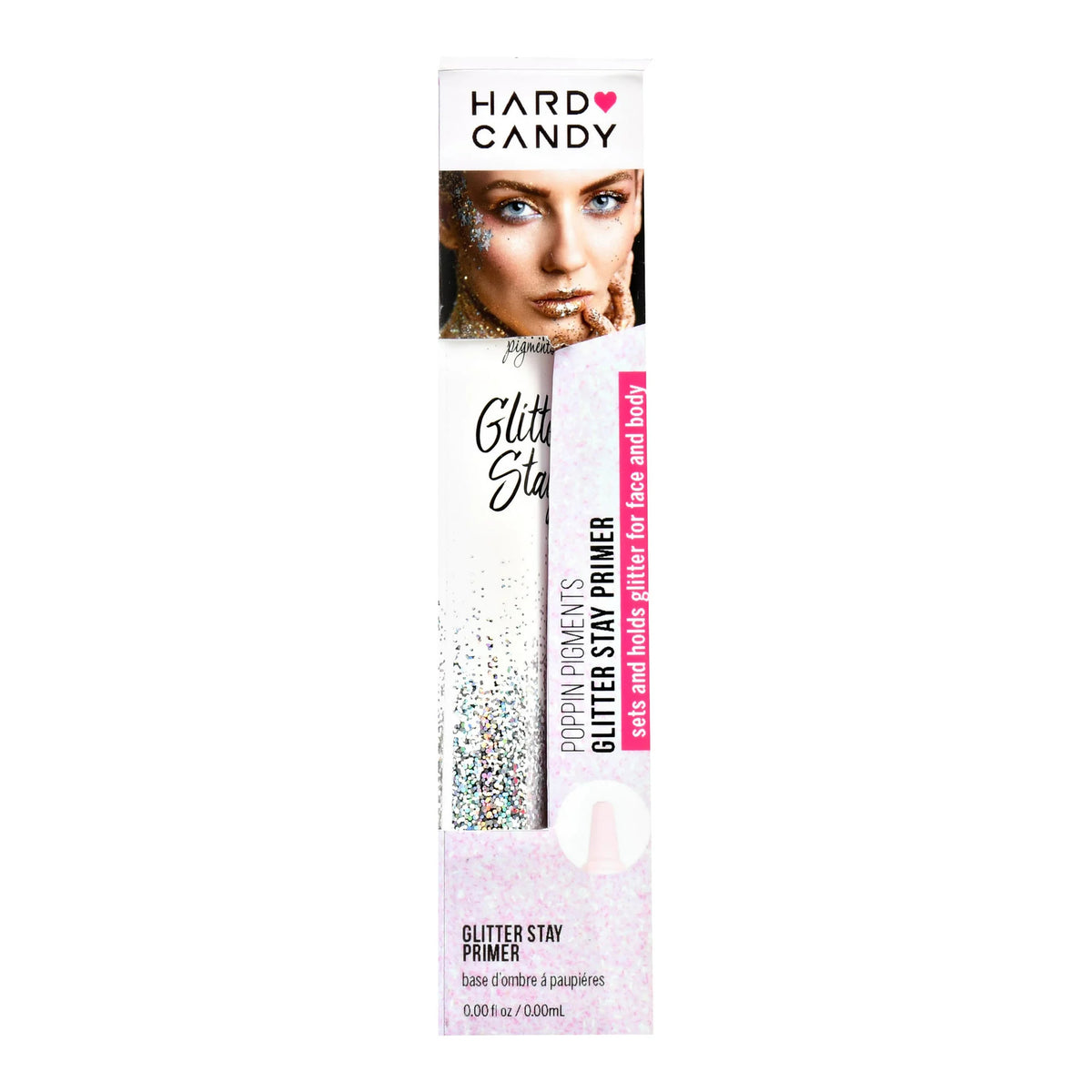 Glitter Primer for Eyes, Face & Lips – 2 Pack Hard Candy Poppin Pigments Glitter Stay Primer