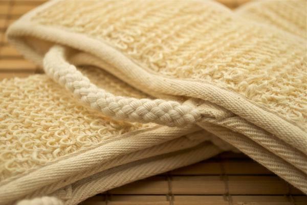 Soft Natural Sisal Fiber Back Strap Exfoliator Scrubber Spa Body Skin