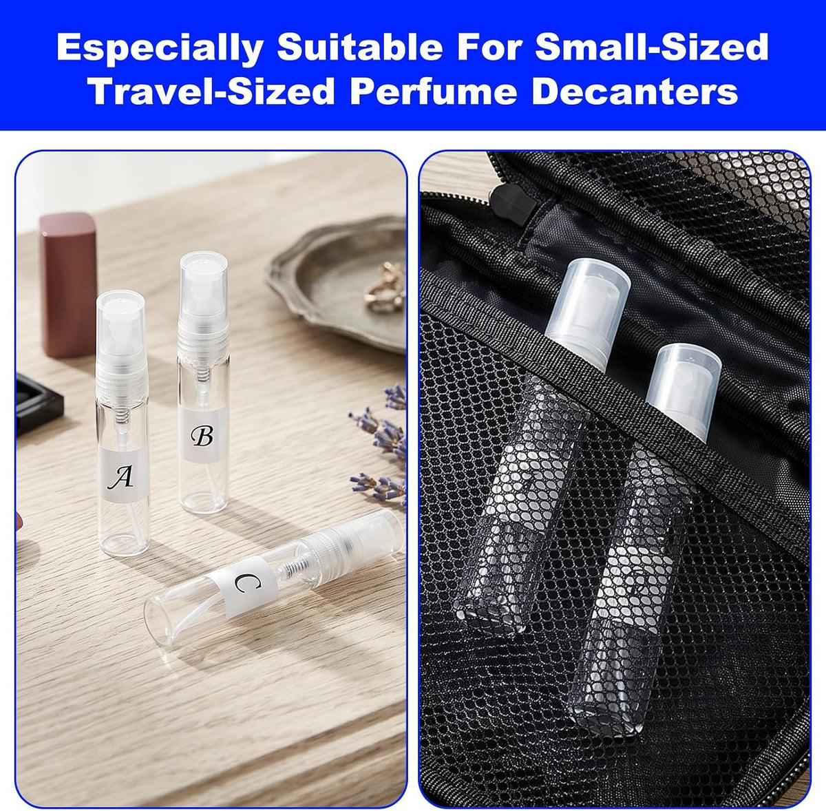 Mini 5ml Perfume Spray Bottles 10 Pack Refillable Fine Mist Travel Containers