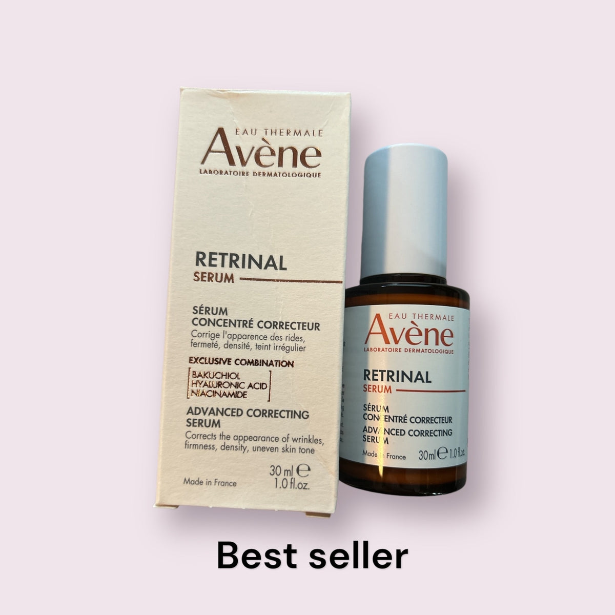 Avene Retrinal Correcting Serum for Sensitive Skin - 3-in-1 Anti-Aging, Hydrating, Brightening