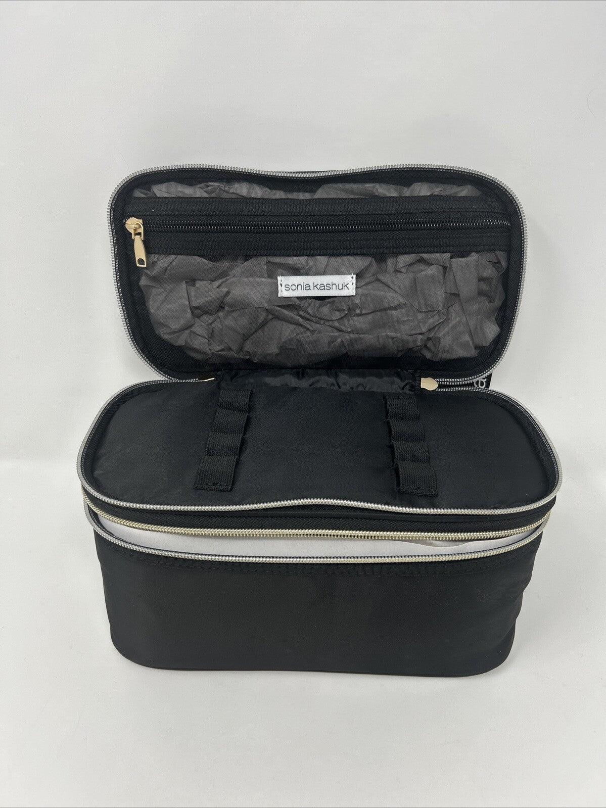 Double Zipper Makeup Bag Set with Clear Toiletry Bag for Travel & Storage