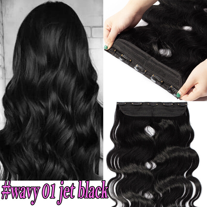 Clip-In Human Hair Extensions Thick & Full Head - Straight or Wavy