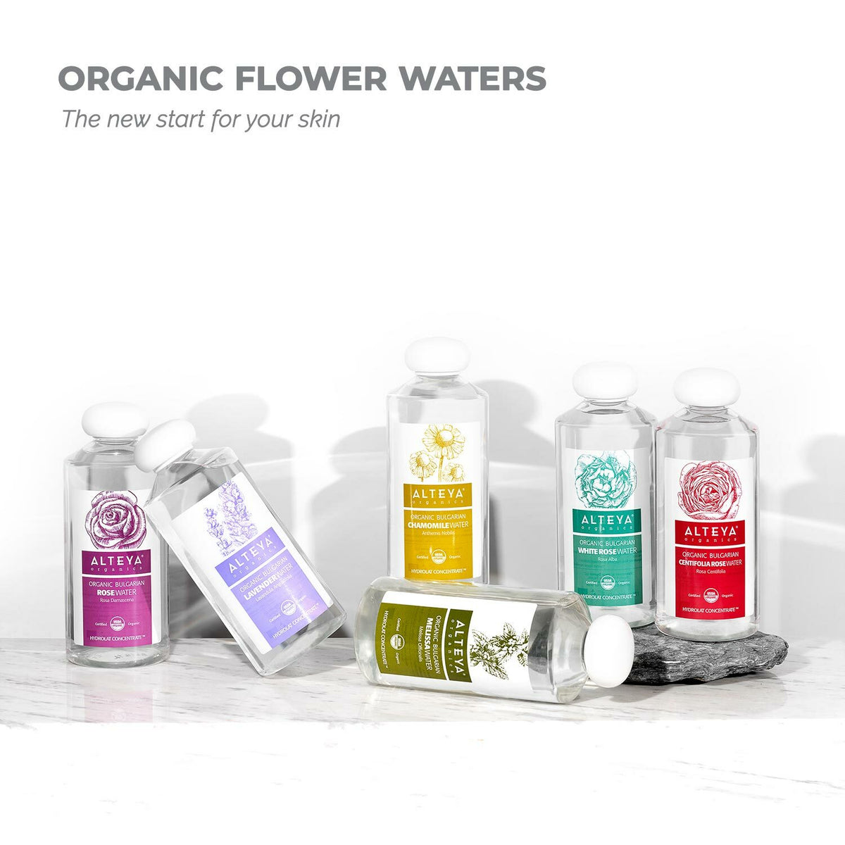 Organic Rose Water - Pure Bulgarian Floral Hydrosol for Skin Care & Sensitive Skin