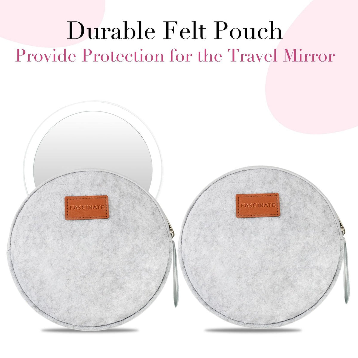 Rechargeable Lighted Travel Makeup Mirror - Double Sided with 3 Light Modes