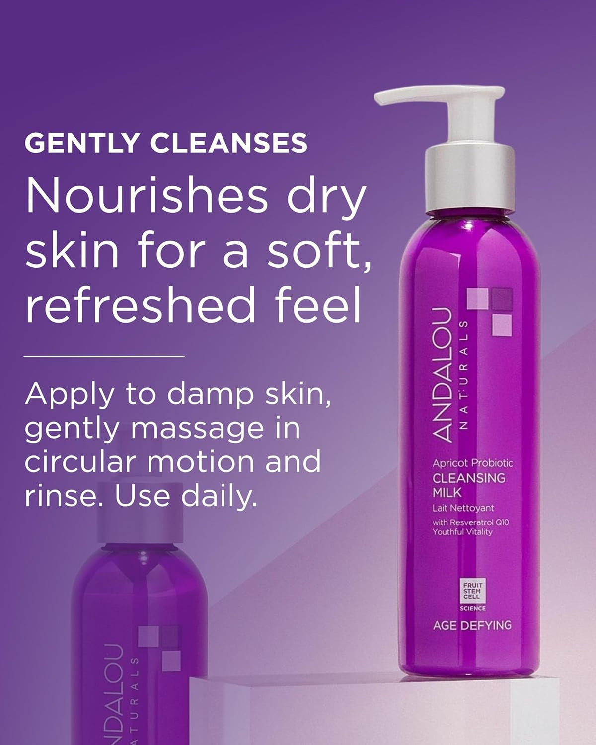 Apricot Probiotic Facial Cleansing Milk - Nourishing & Hydrating, 6 Fl Oz