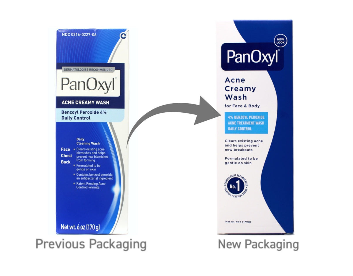 PanOxyl Acne Face & Body Wash 4% Benzoyl Peroxide 6 oz Pack of 6