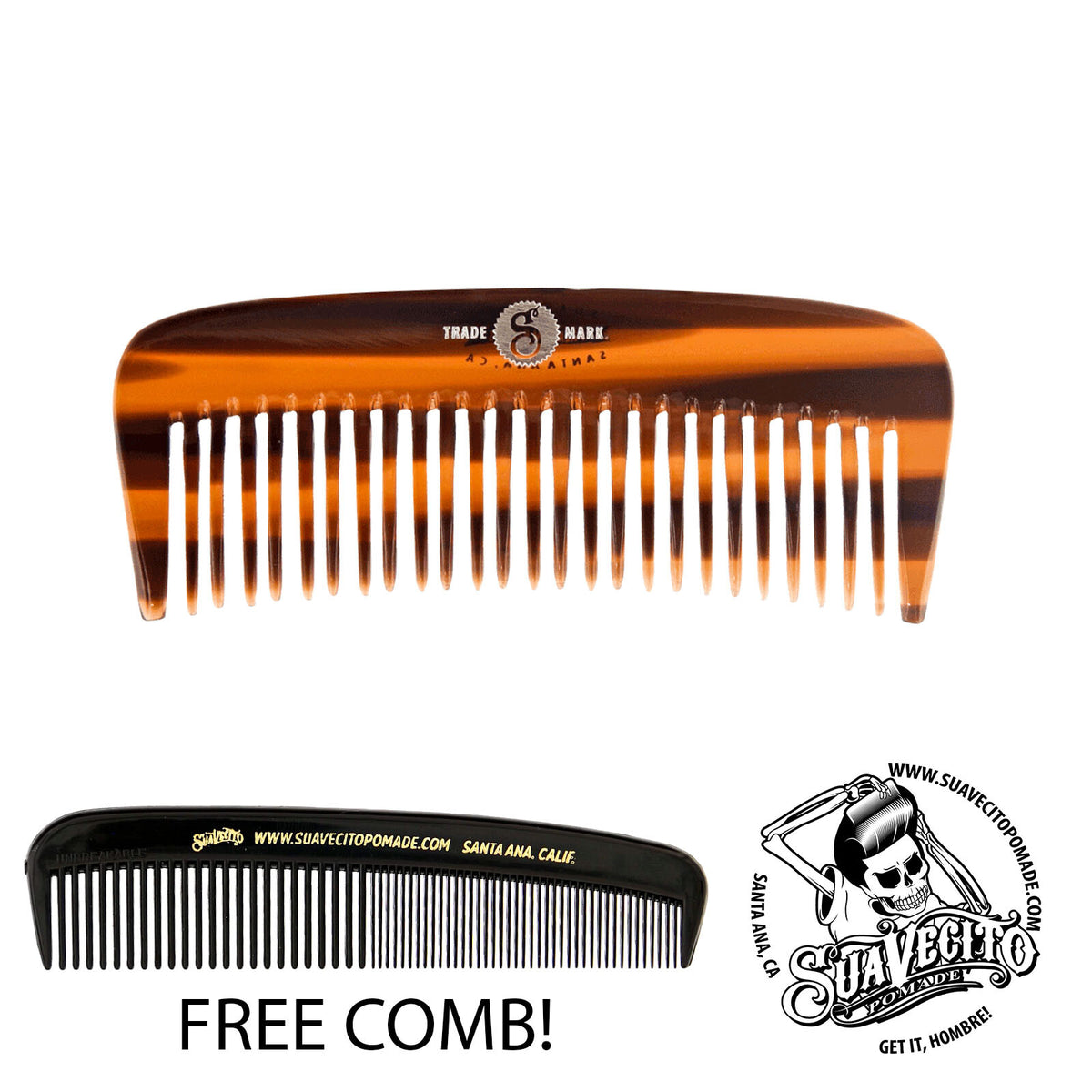 Beard Comb for Detangling and Conditioning - Pocket-Sized Wide-Tooth Design
