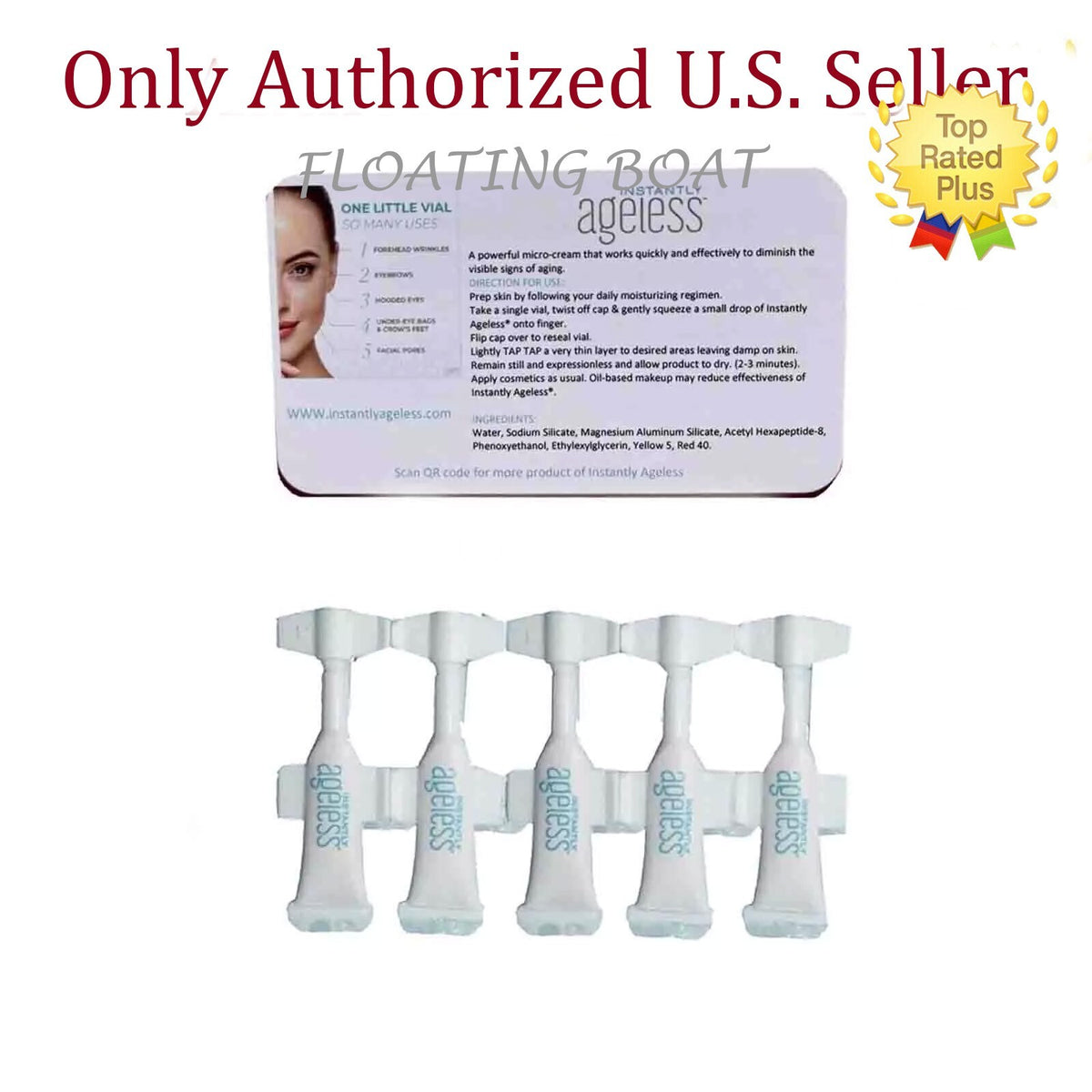 Instantly Ageless Face Lift Vials - Instant Wrinkle & Pore Reduction