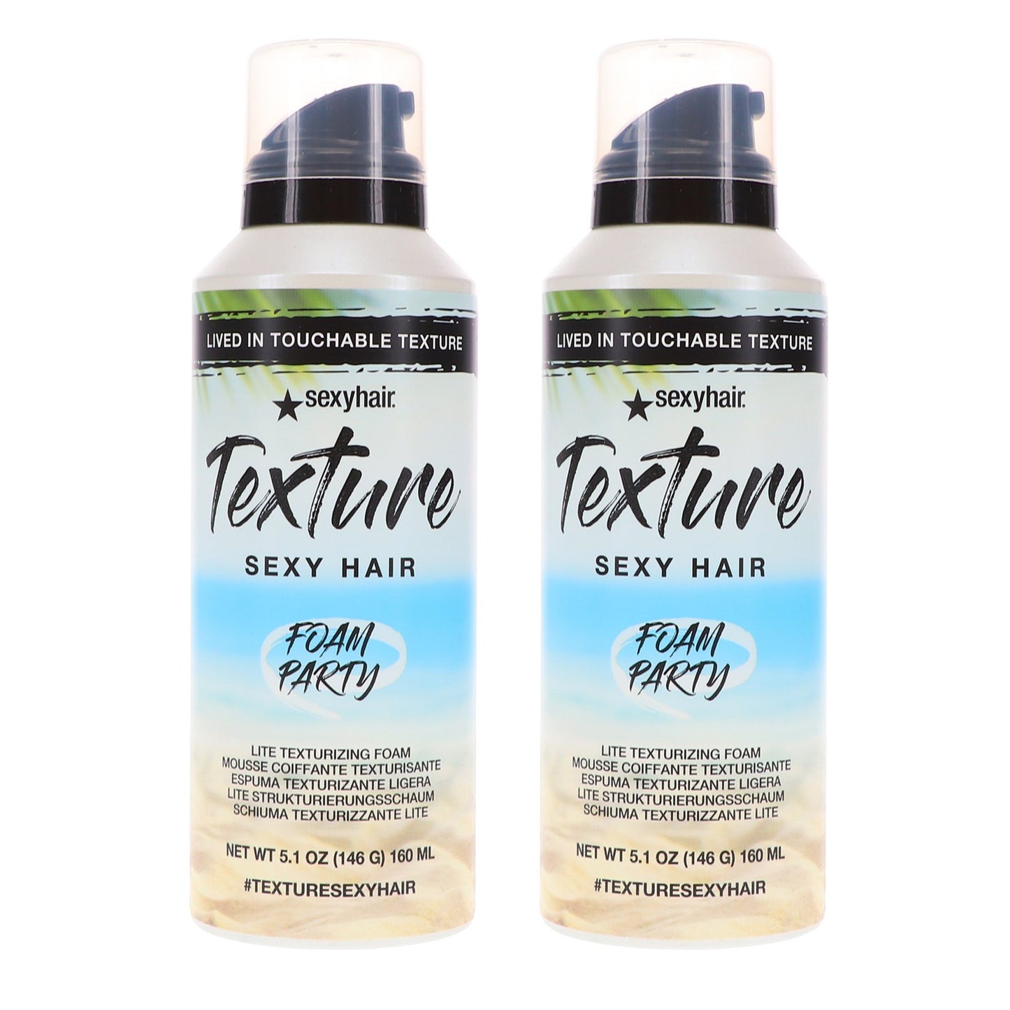 Texturizing Hair Foam Party - Humidity-Resistant Volumizing Mousse 5.1 oz 2 Pack