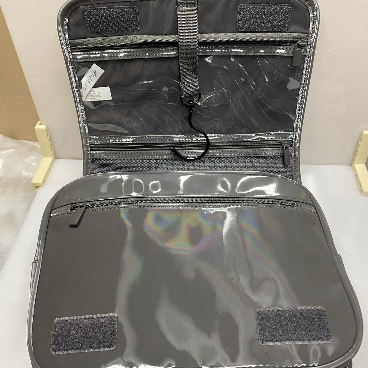 Women Travel Makeup Bag Cosmetic Organizer Gray