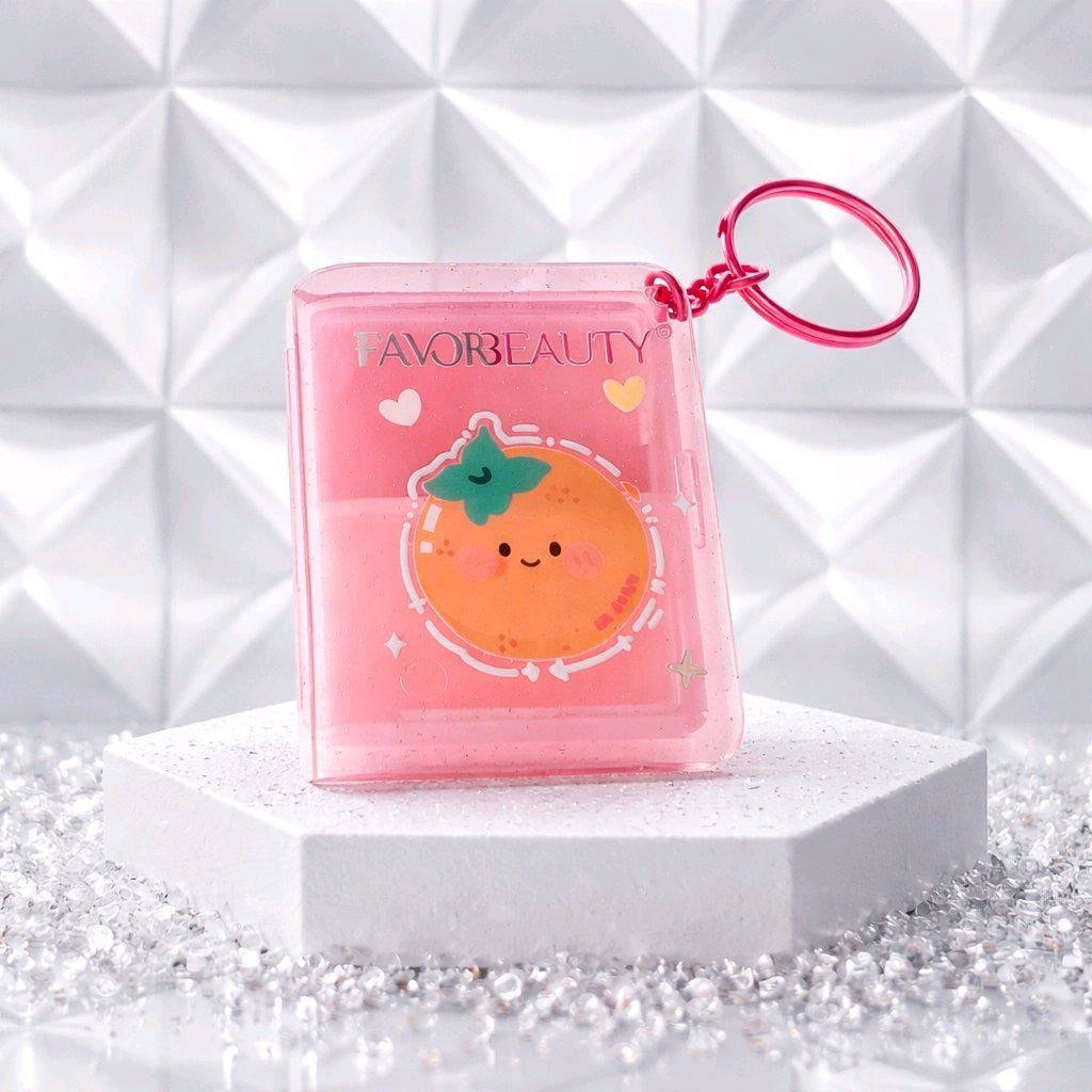 Mini Book Album Keychains Lip Balm Set - 6 Flavors Hydrating & Fruity