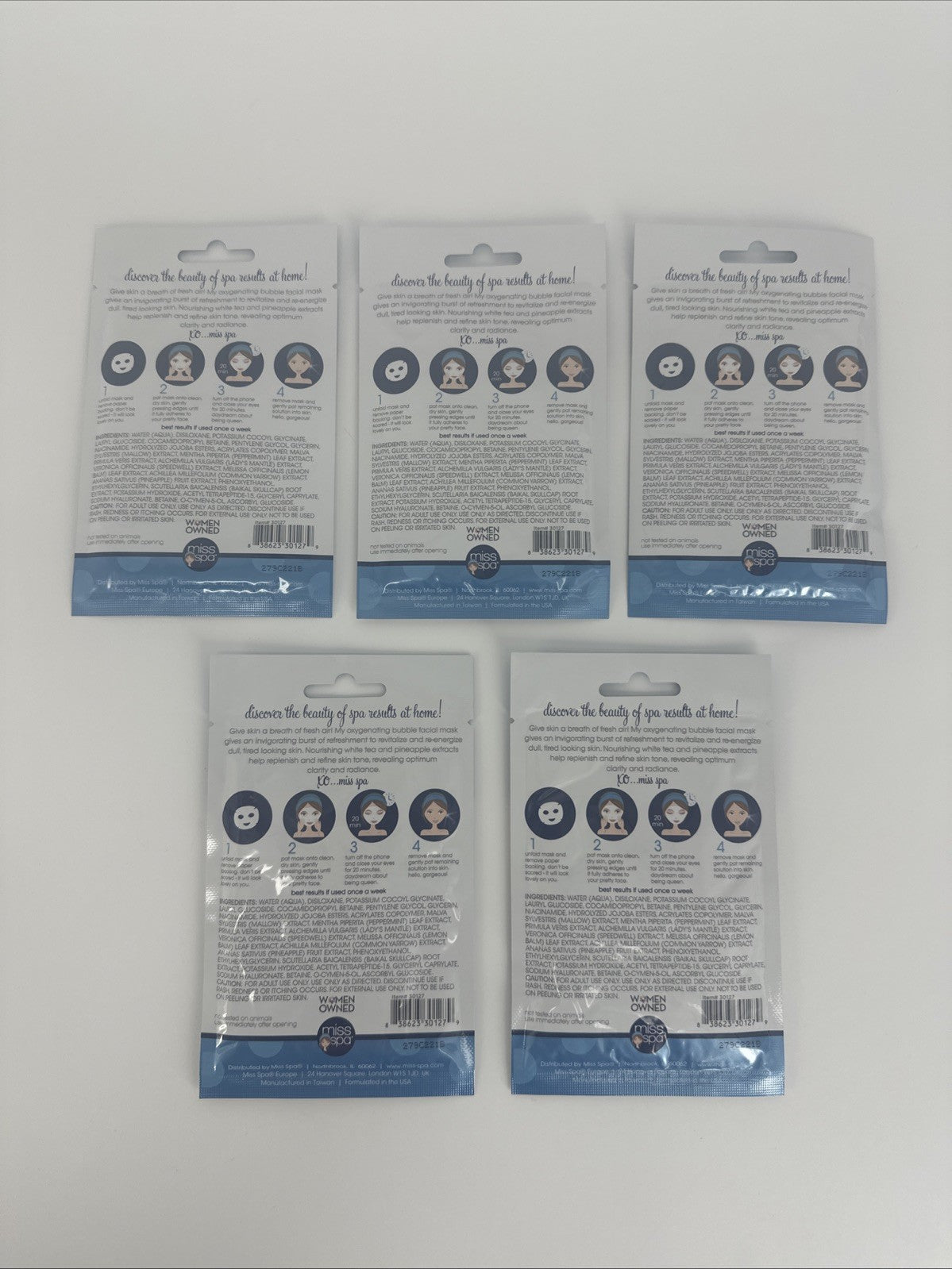 Oxygenating Bubble Mask Sheet, 5 Pack