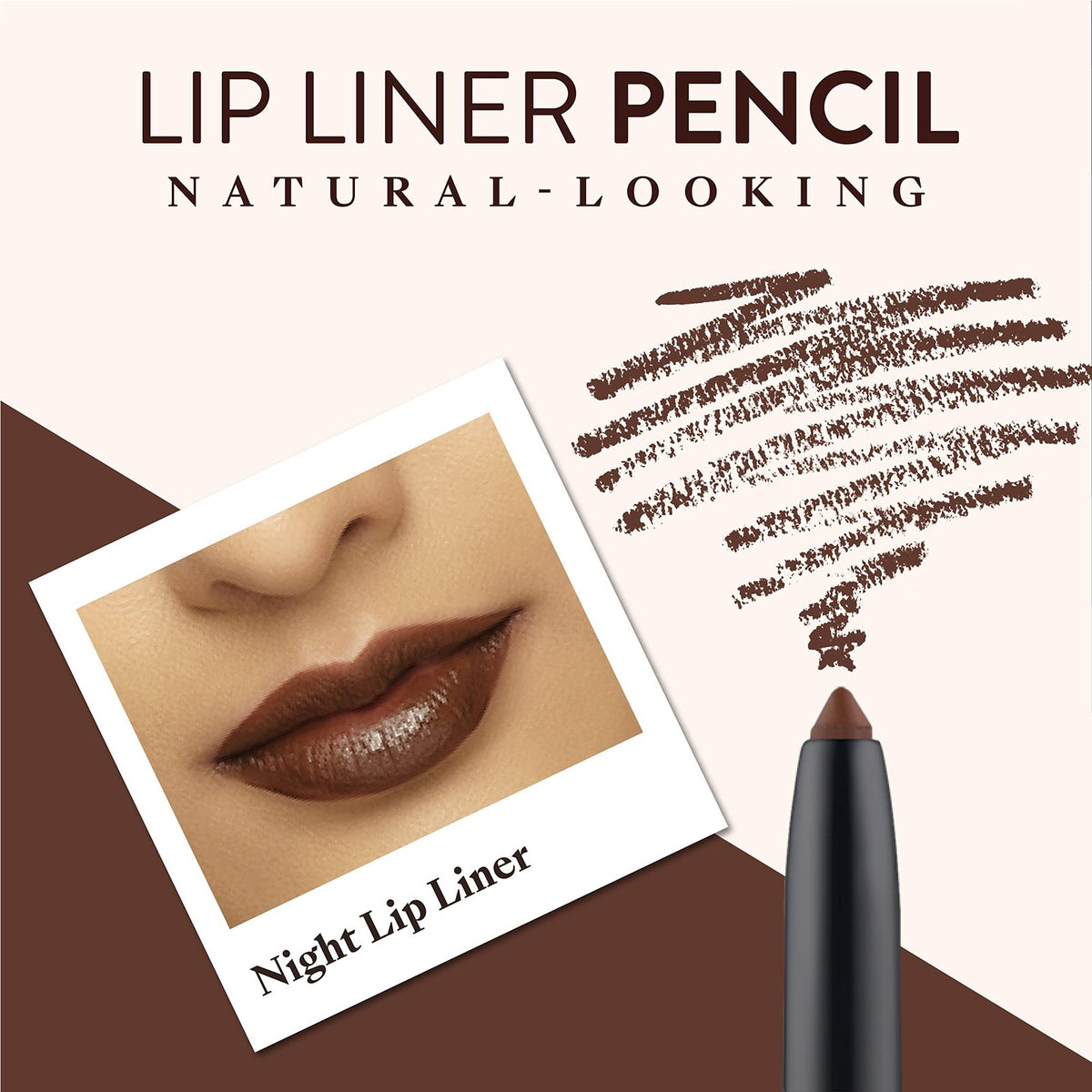 Long-Lasting Waterproof Dark Brown Lip Liner for Women