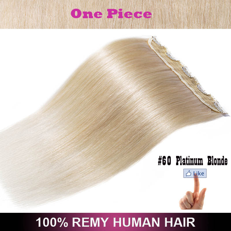 Full Head Clip-In Hair Extensions - Remy Human Hair, Seamless 3/4 Piece