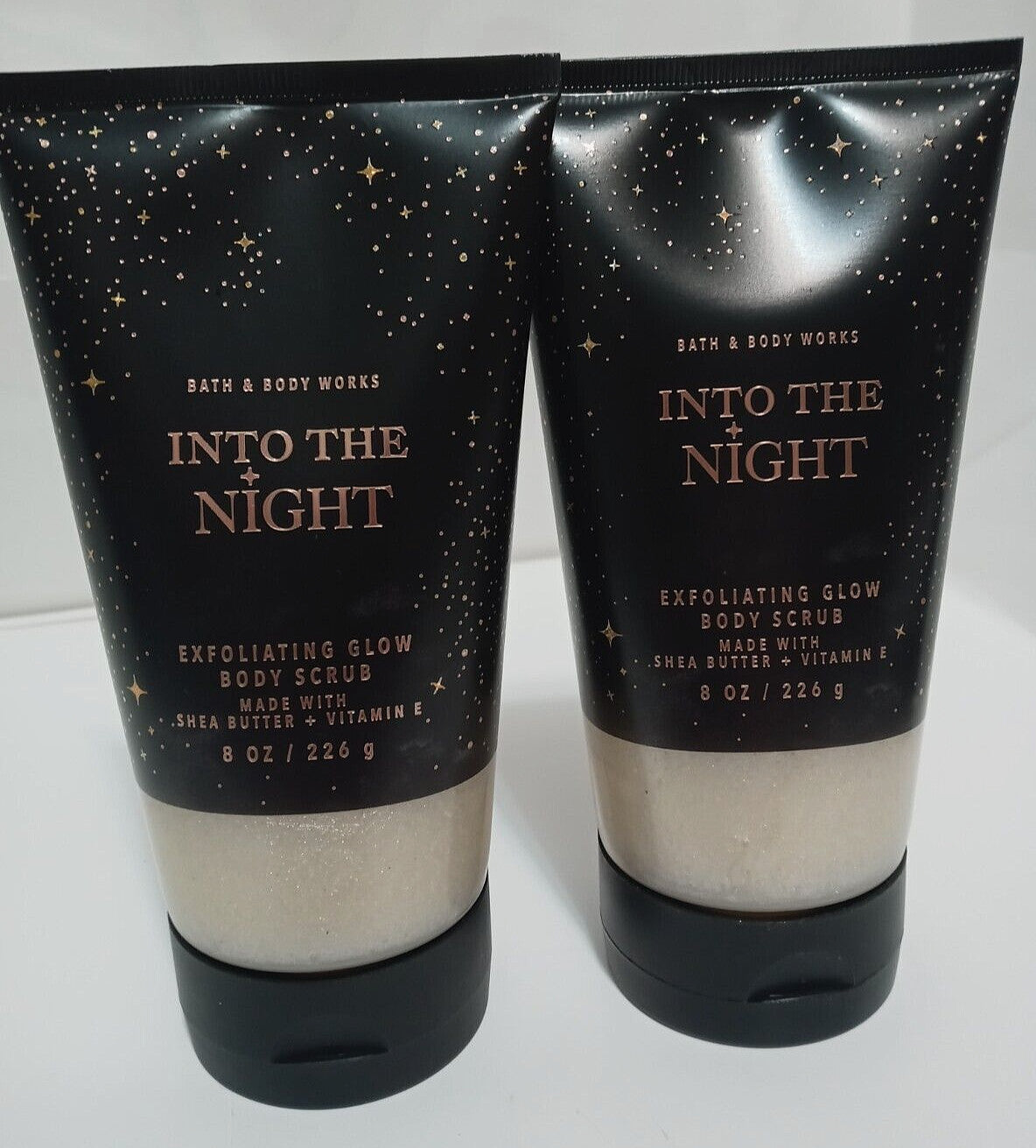 QTY 2 Bath Body Works Exfoliating Glow Scrub INTO THE NIGHT Tubes per