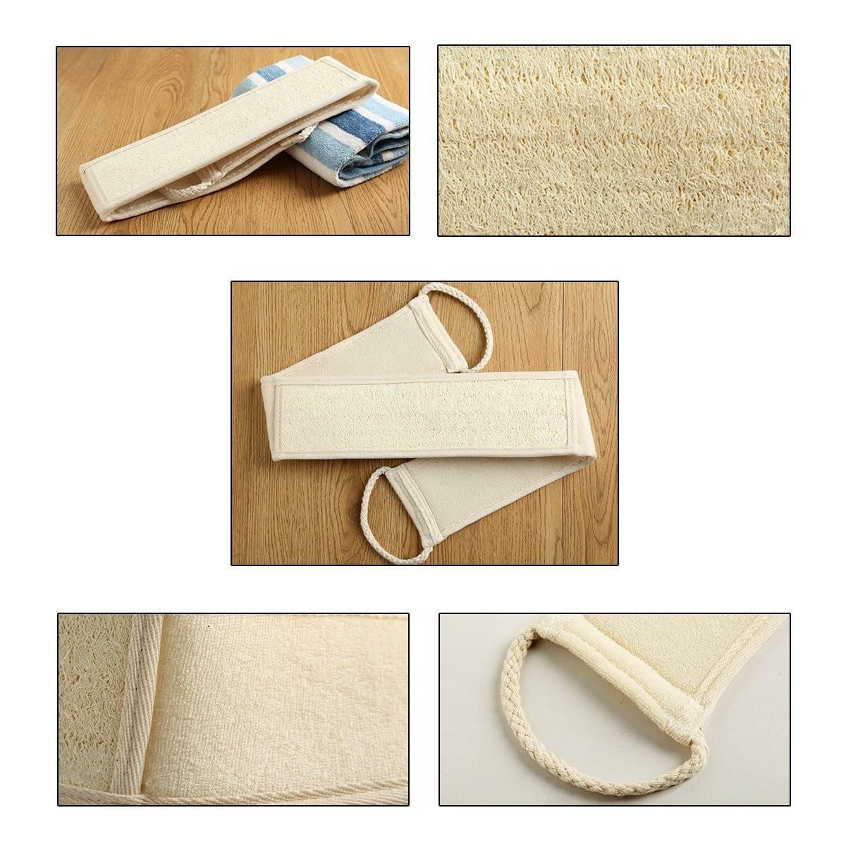 Soft Natural Sisal Fiber Back Strap Exfoliator Scrubber Spa Body Skin