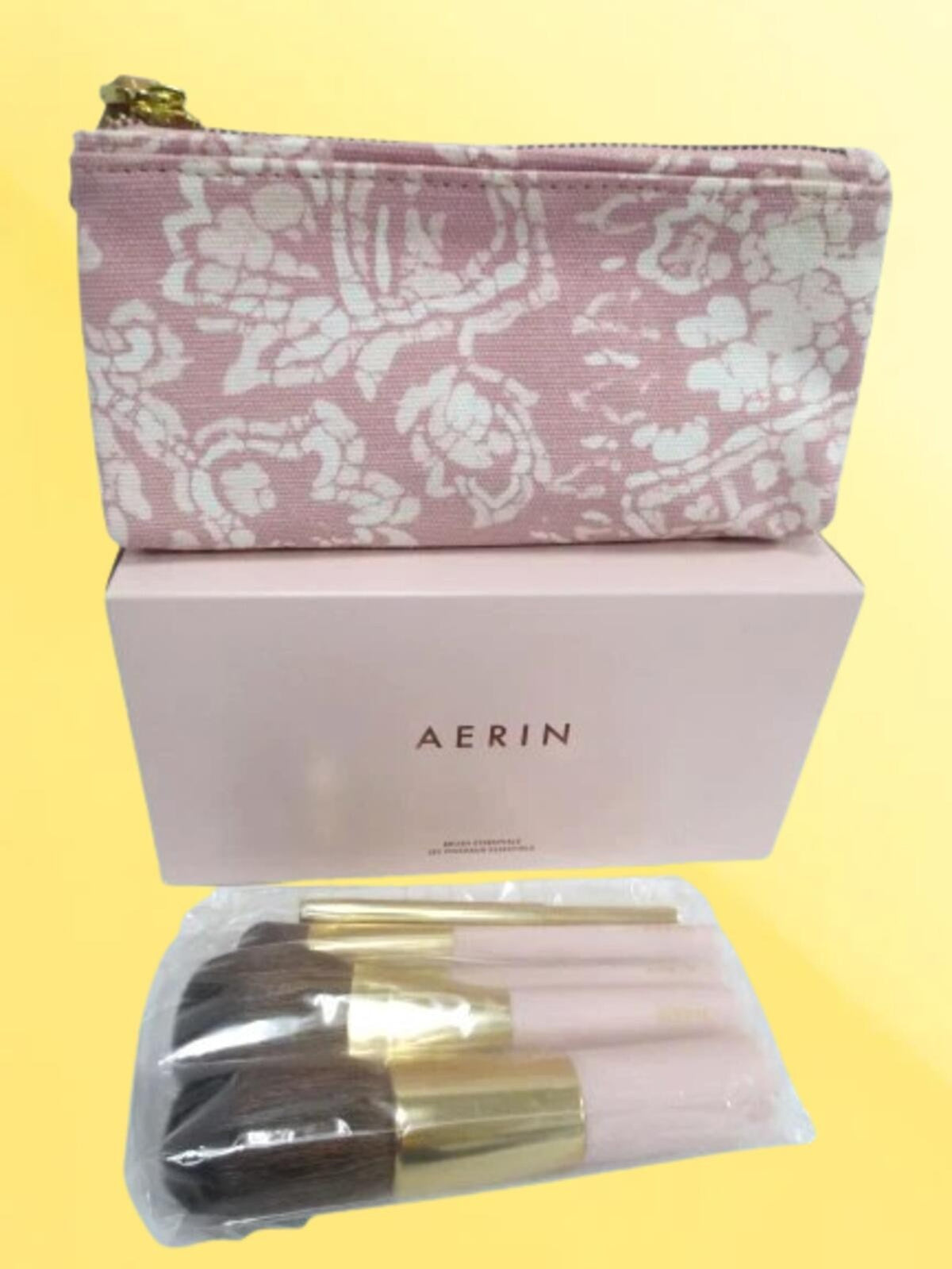 AERIN Makeup Brush Set Travel 6-Piece Cosmetic Tools Kit