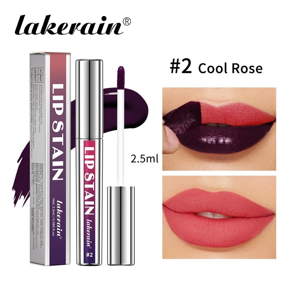 Long-Lasting Waterproof Lip Stain - Transfer-Proof Lip Tint with 3 Colors
