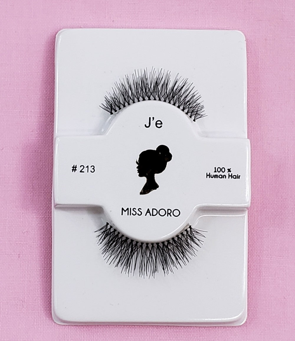 12 Pack Miss Adoro Human Hair Eyelashes Style #213 - Natural Lash Strips