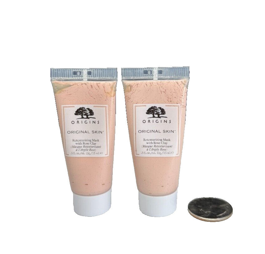 Rose Clay Retexturizing Mask, 0.5 oz – Pack of 2