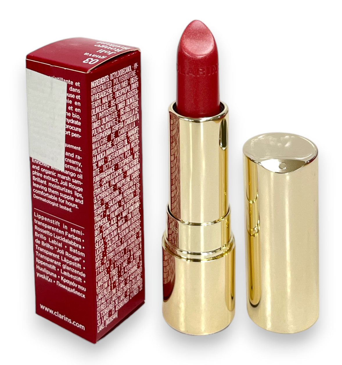 Moisturizing Sheer Lipstick with Perfect Shine - Clarins Joli Rouge Brillant 3.5g