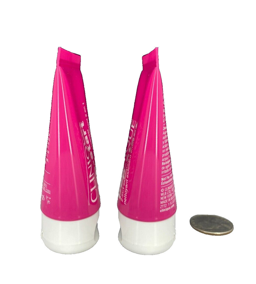 Clinique Pep Exfoliating Cleanser Travel Size 1 oz Pack of 2