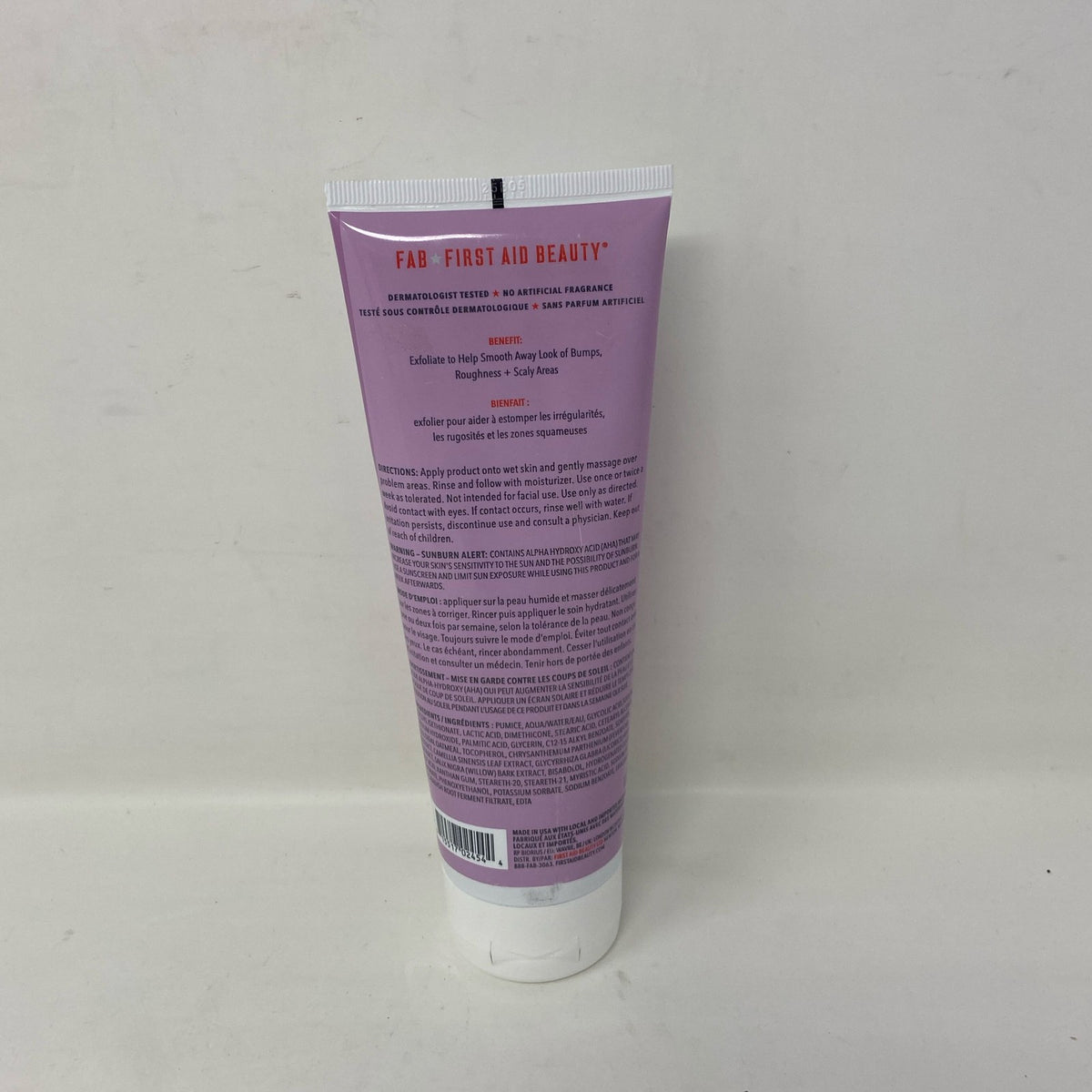 First Aid Beauty KP Bump Eraser 10% AHA Body Scrub, Original 8 oz