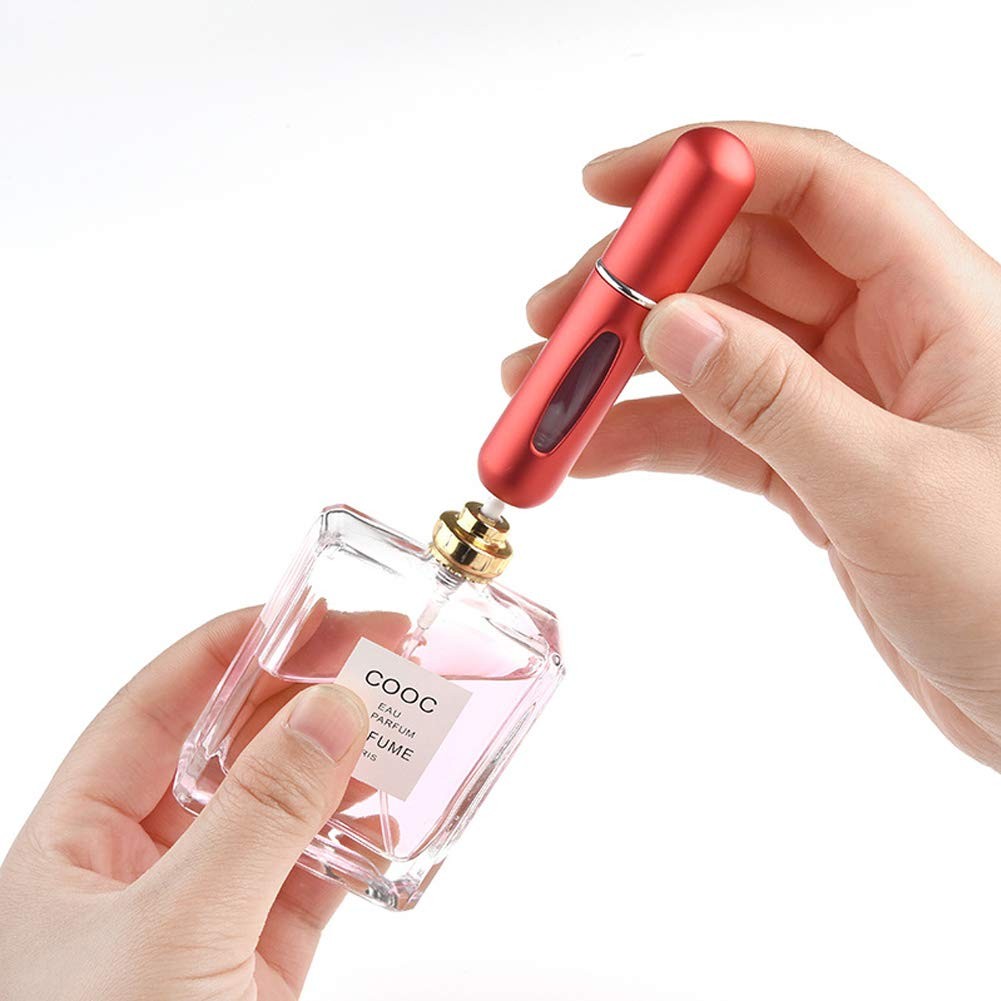 Refillable Perfume Atomizer Bottles Set - 5 Pack Travel Scent Sprayers
