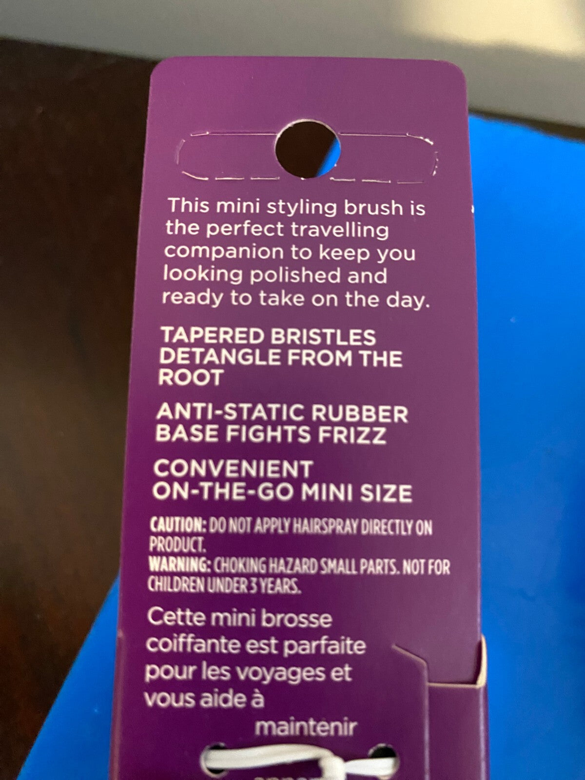Mini Styling Rubber Base Hair Brush Set - Tapered Bristles for All Hair Types