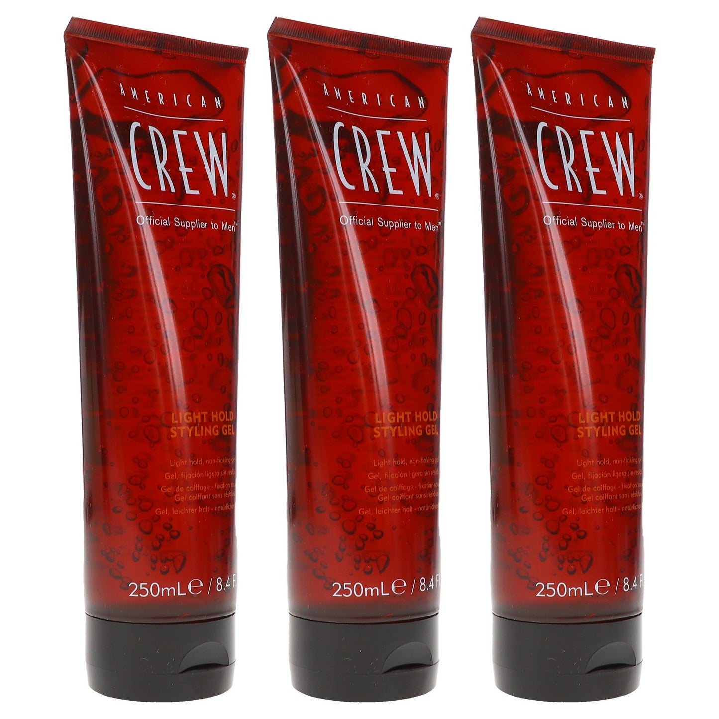 American Crew Light Hold Styling Gel 8.4 oz - 3 Pack for Hair Styling