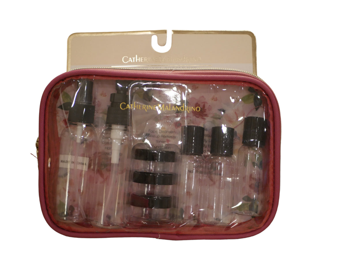 Travel Bottle Set with Case - 11 Reusable TSA-Approved Containers for Cosmetics & Toiletries