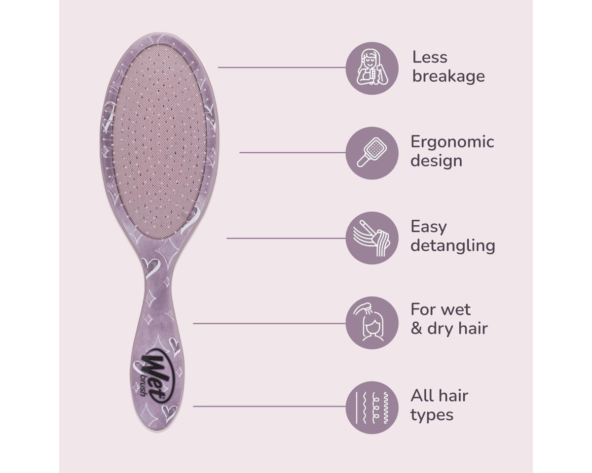 Wet Brush Detangler for Hair - Disney Stitch & Angel Design