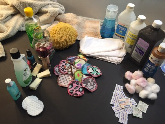 Reusable Cotton Rounds Facial Pads Set - Eco-Friendly Makeup & Skincare